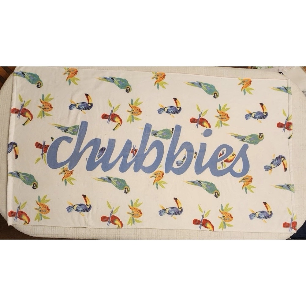 Chubbies‎ Beach Towel Toucan Swim Cream Tropical Bird